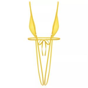 Sexy Women’s One-Piece Slingshot Micro Bikini G-String Teddy Crotchless Swimwear
